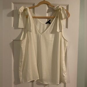 Banana Republic Cream Tie-Strap Blouse